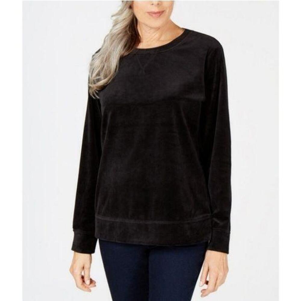 NWT Karen Scott Hoodie Black M